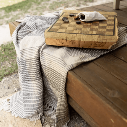 Lorna Outdoor Picnic Blanket Gray